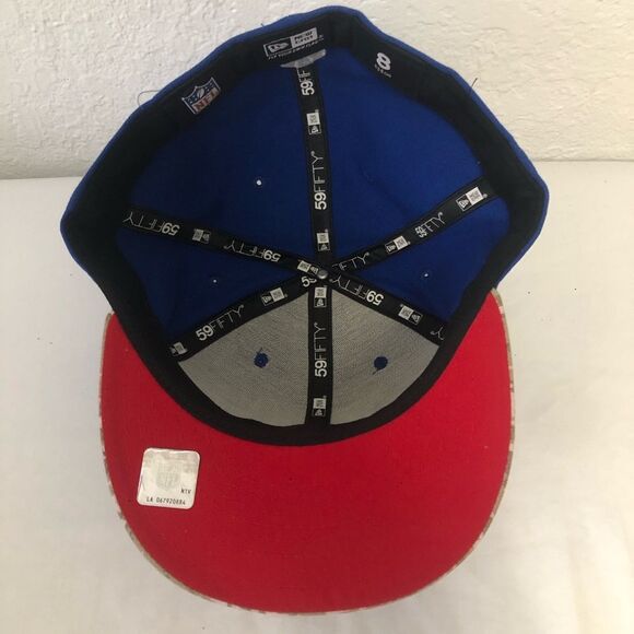 NFL New York Giants New Era Fitted Hat Blue and Camo Sz 8 or 63.5cm - Picture 7 of 8